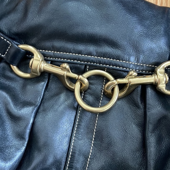 Coach Leather Slouchy Tote with Studs and Buckles - Picture 2 of 8